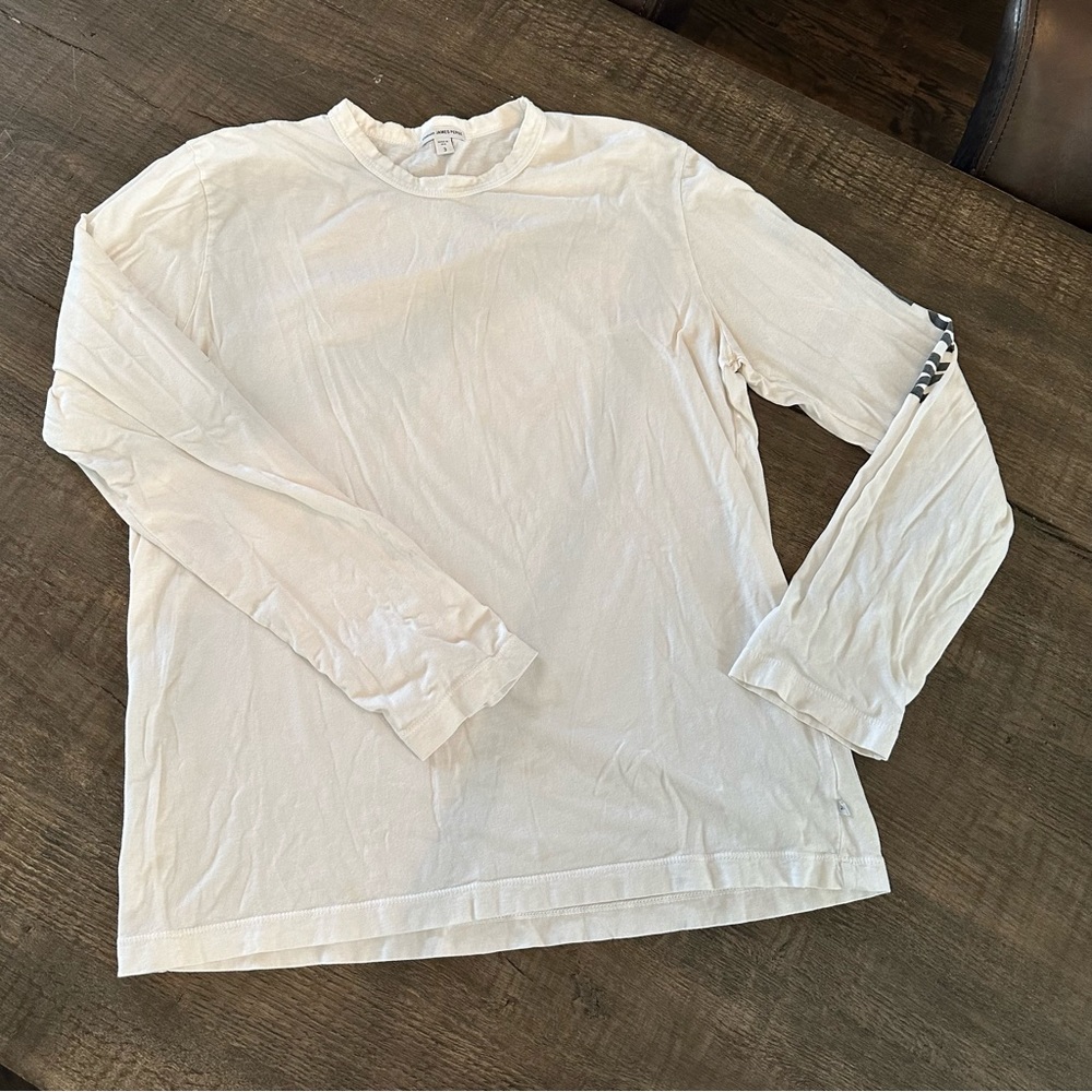 James Perce size 3 white long sleeve shirt